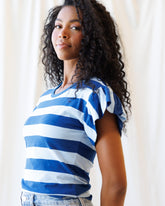 Downeast Charisma Tee, casual tops, lightweight fabric, in a relaxed fit with a round neckline, displayed on a neutral background.
