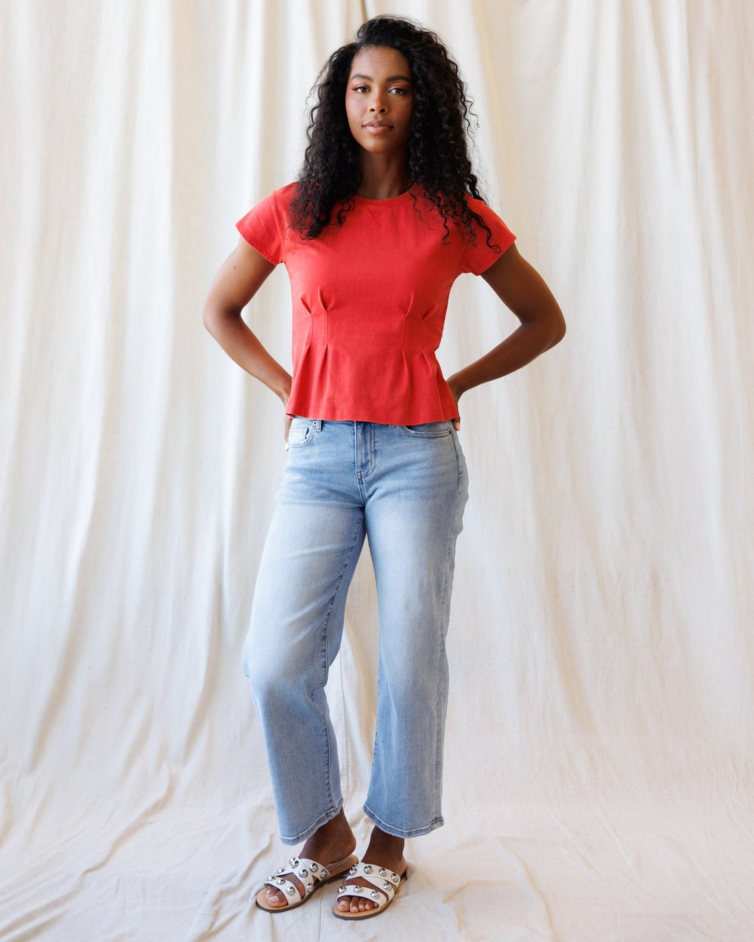 Downeast Pretty Sporty Tee in soft fabric, featuring a relaxed fit and stylish design, perfect for casual tops.
