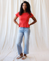 Downeast Pretty Sporty Tee in soft fabric, featuring a relaxed fit and stylish design, perfect for casual tops.