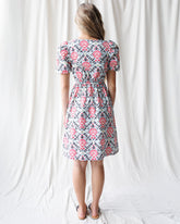 Downeast Capri Dress in lightweight fabric with a relaxed fit, featuring a floral pattern and sleeveless design.
