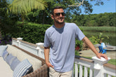 White Water Life Bimini Performance Tee with short sleeves, lightweight fabric, and casual fit for active wear.