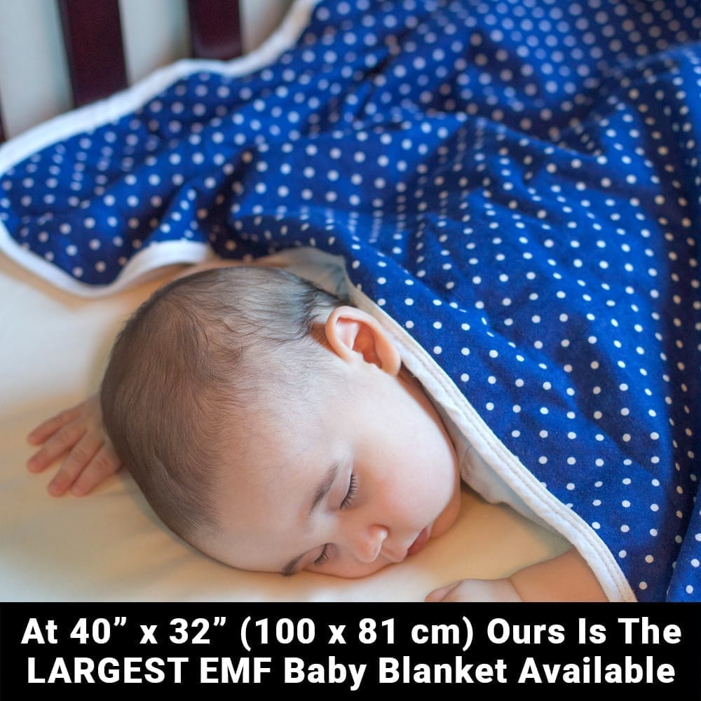 Soft blue Shield Your Body baby blanket for infants and toddlers, featuring a cozy, plush fabric ideal for baby comfort.