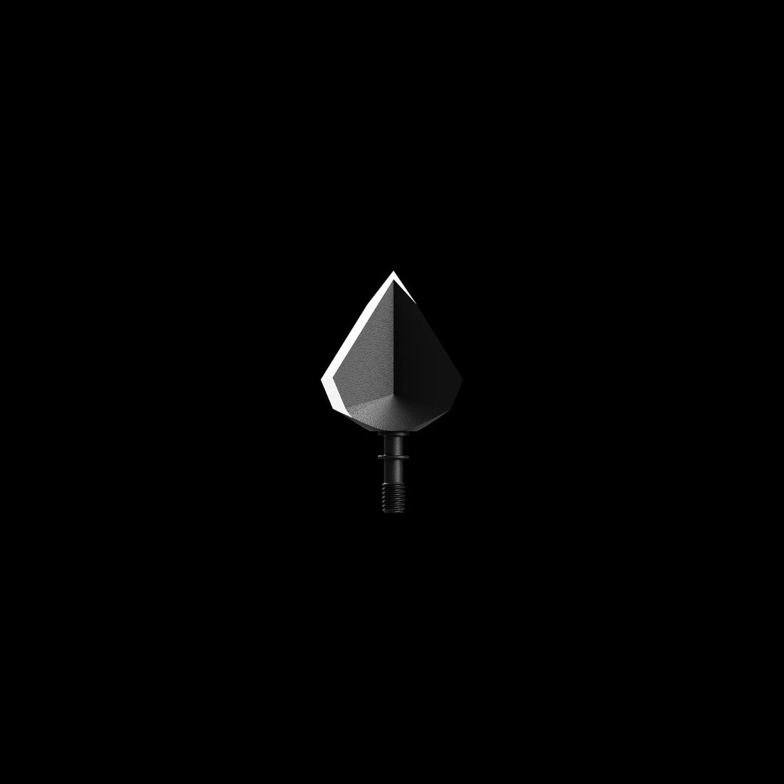 Annihilator Broadheads Single Bevel XL 100 grain broadhead with black finish, featuring a sharp cutting blade and pointed tip.