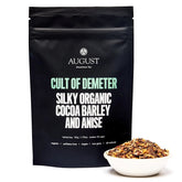 Cult of Demeter Cocoa Anise Barley Tea from August Uncommon Tea, caffeine-free herbal tea in a 15-cup bag.