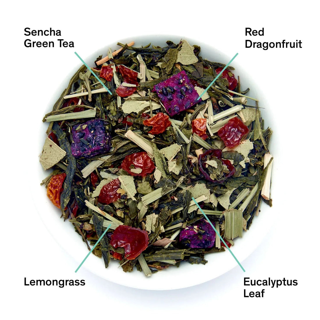 Green tea leaves from August Uncommon Tea&