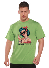 Unisex bamboo and cotton graphic T-shirt featuring a respectful middle finger design, by Spun Bamboo.