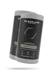 Blackline Car Care BLACKLINE® Carbon Cloth, black cleaning cloth with textured surface for car detailing and polishing.