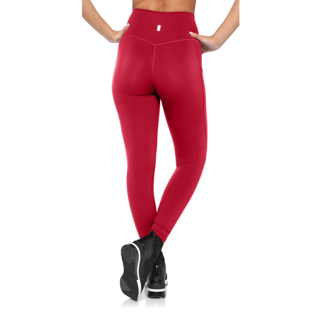 Fitkitty Culture BodyLove high-rise leggings in black, stretchy athletic wear with a snug fit and smooth waistband for women.