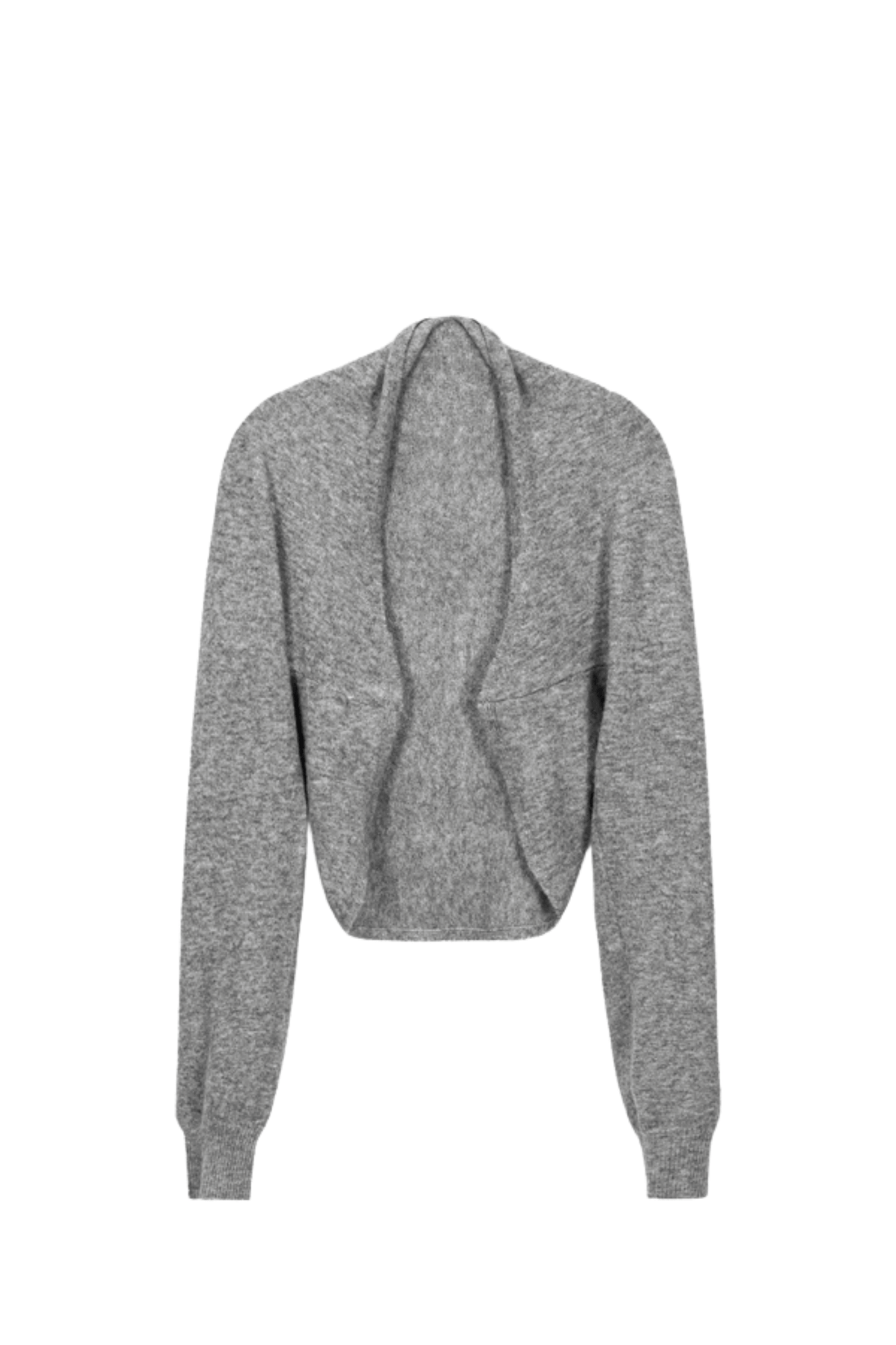 CASHMERE WOOL MULTI-WAY BOLERO TOP IN HEATHER GREY