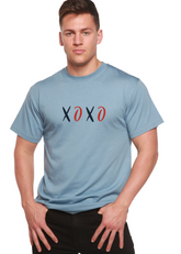 Spun Bamboo XOXO unisex bamboo and cotton graphic T-shirt with printed design, casual men&