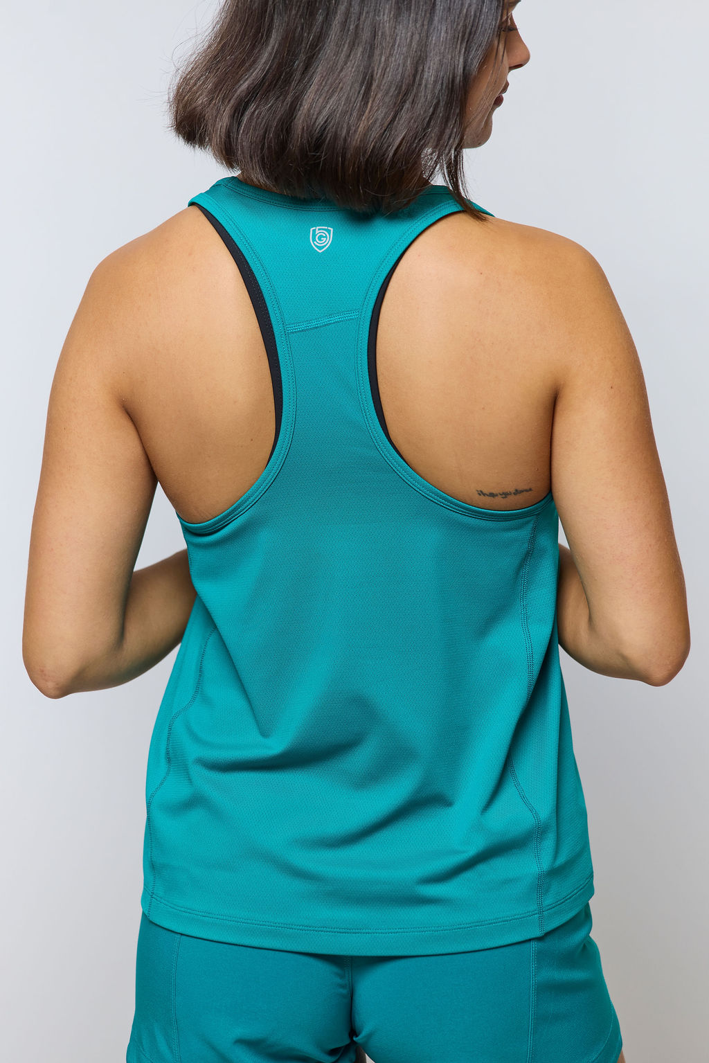 Goal Five Mesh It To Me training tank top, lightweight athletic sleeveless shirt with breathable mesh fabric.