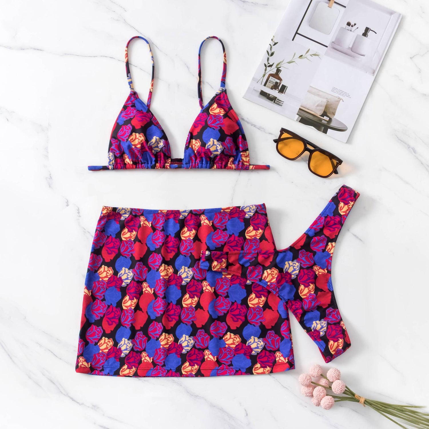 Swimsuit Bikini Three Piece Set Sexy Backless Swimsuit Clothing