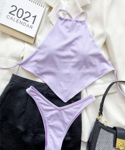 Bellyband Bikini Split Small Sunken Stripe Swimsuit Swimsuit