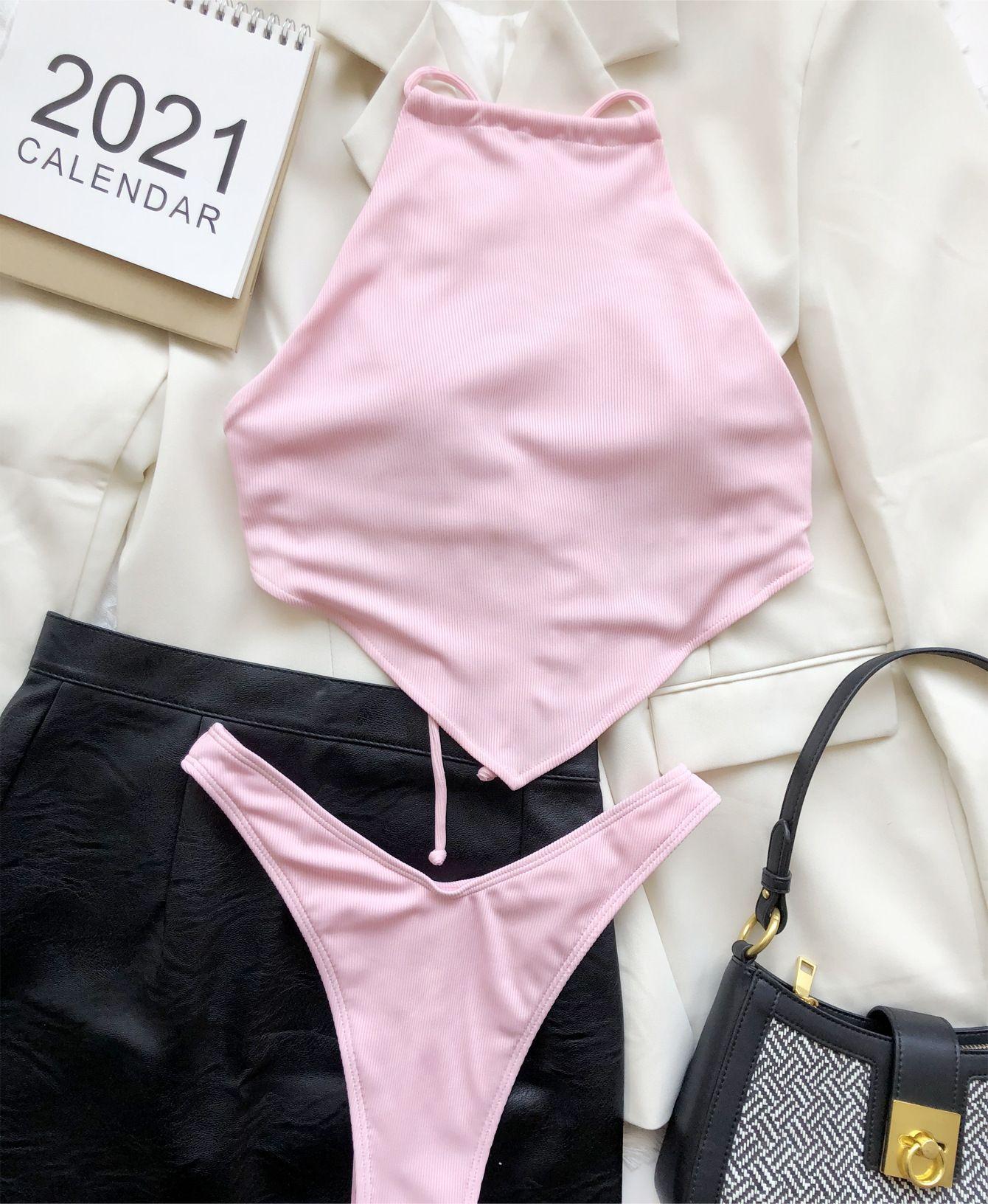 Bellyband Bikini Split Small Sunken Stripe Swimsuit Swimsuit