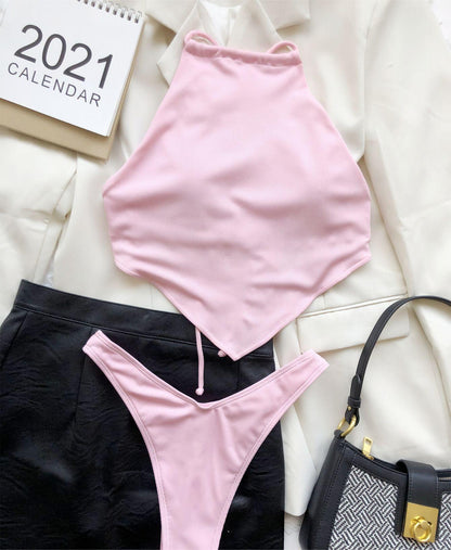 Bellyband Bikini Split Small Sunken Stripe Swimsuit Swimsuit