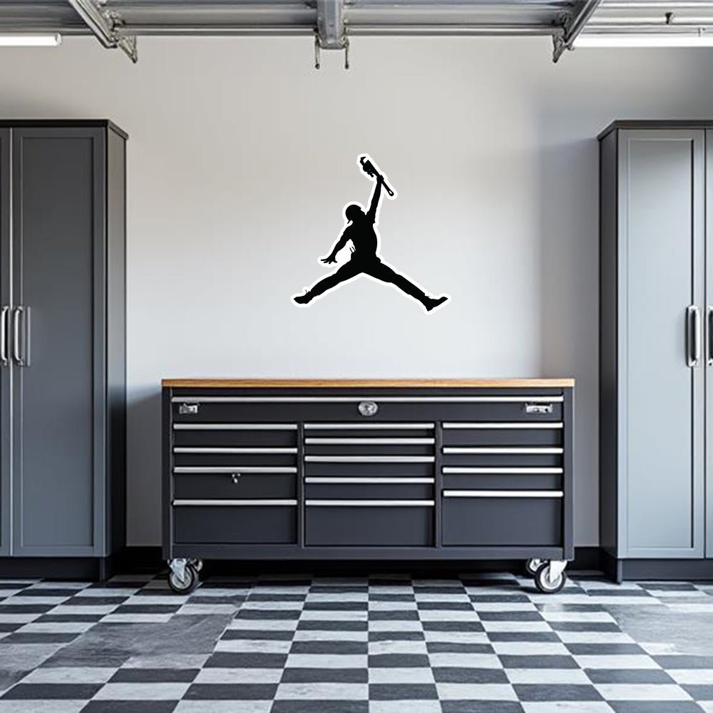 Air Plumber Garage Wall Decal by Armed American Supply, featuring a detailed graphic design for garage decor.