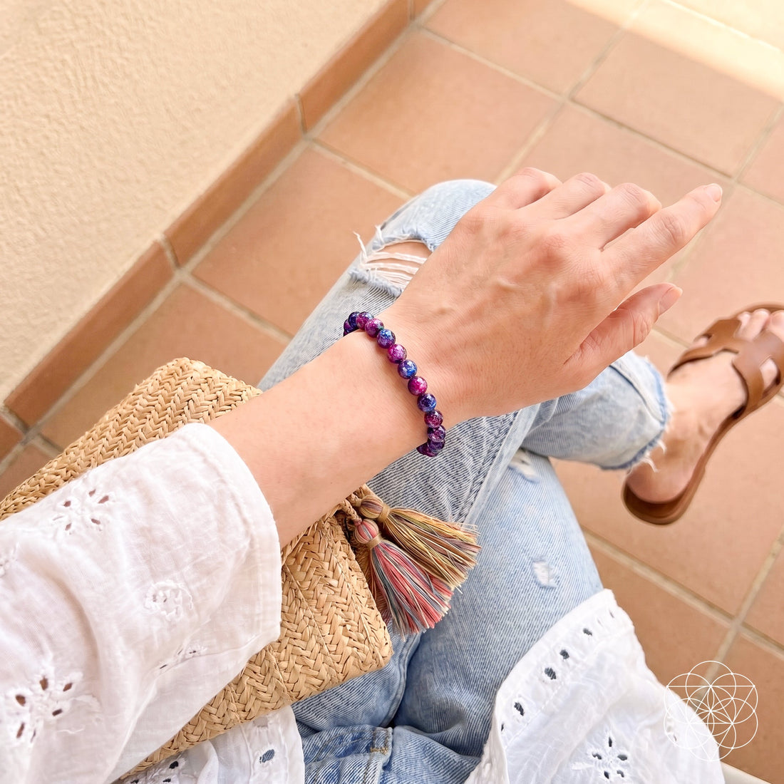 All-Galaxy Tiger’s Eye bracelet by Conscious Items featuring 6mm beads, designed for stylish, energetic accessories.