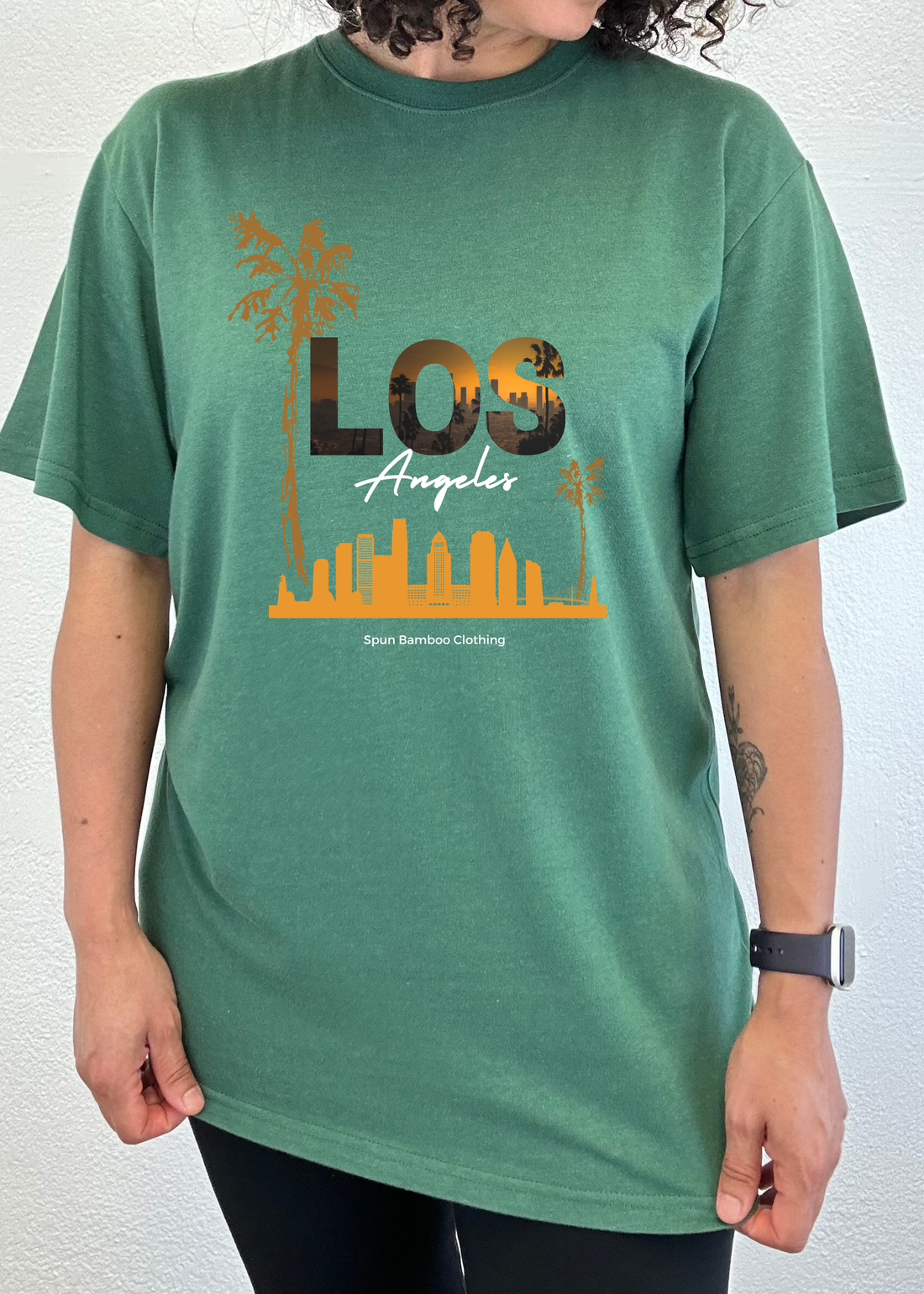 Unisex bamboo viscose organic cotton short sleeve graphic T-shirt by Spun Bamboo, featuring printed design and casual fit.