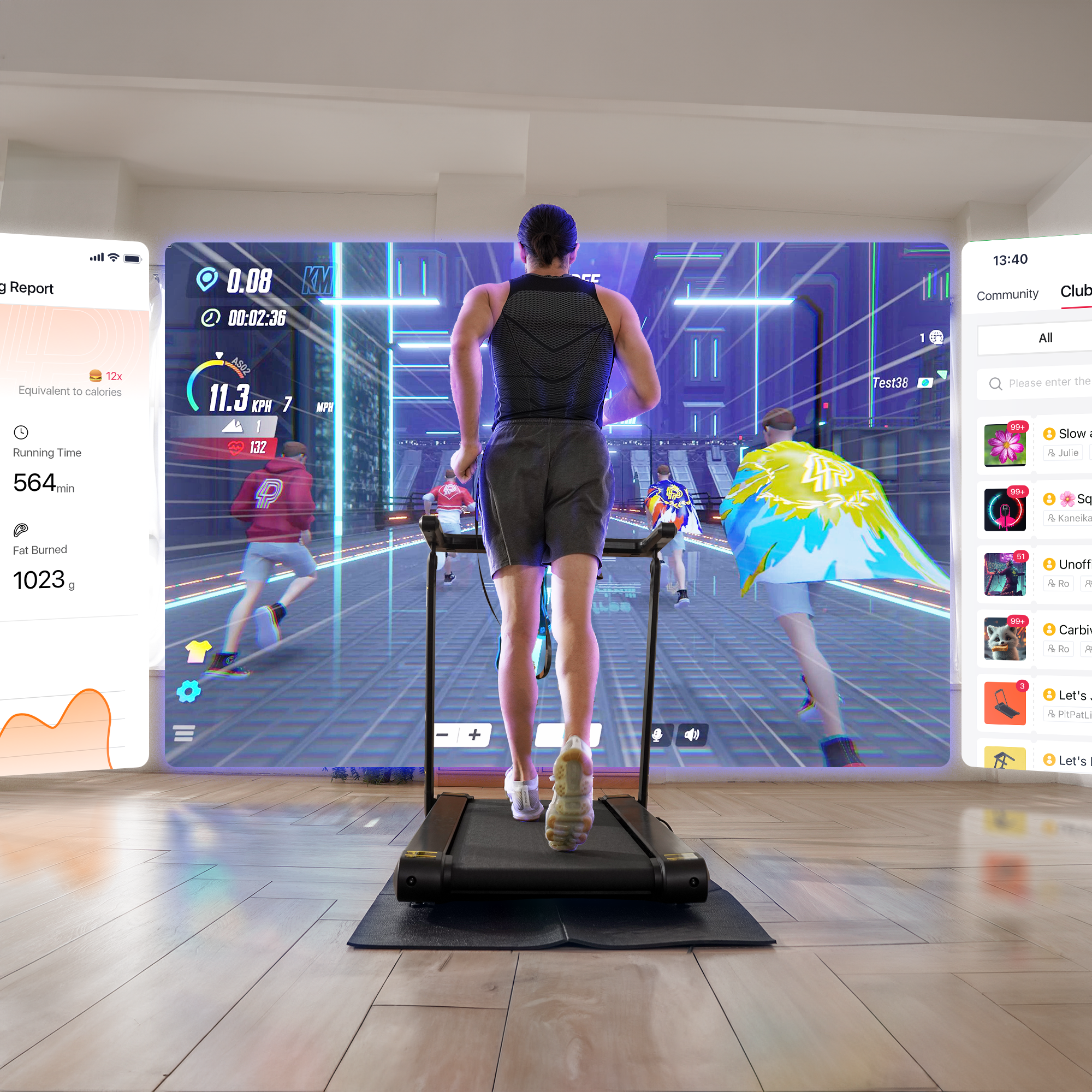 DeerRun X20 Incline Home Treadmill with 15% Auto Incline &amp; Full Running Deck | 400 lbs, 11.3 mph