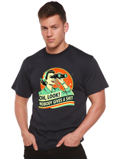 Unisex bamboo cotton graphic T-shirt with retro funny woman design, men&