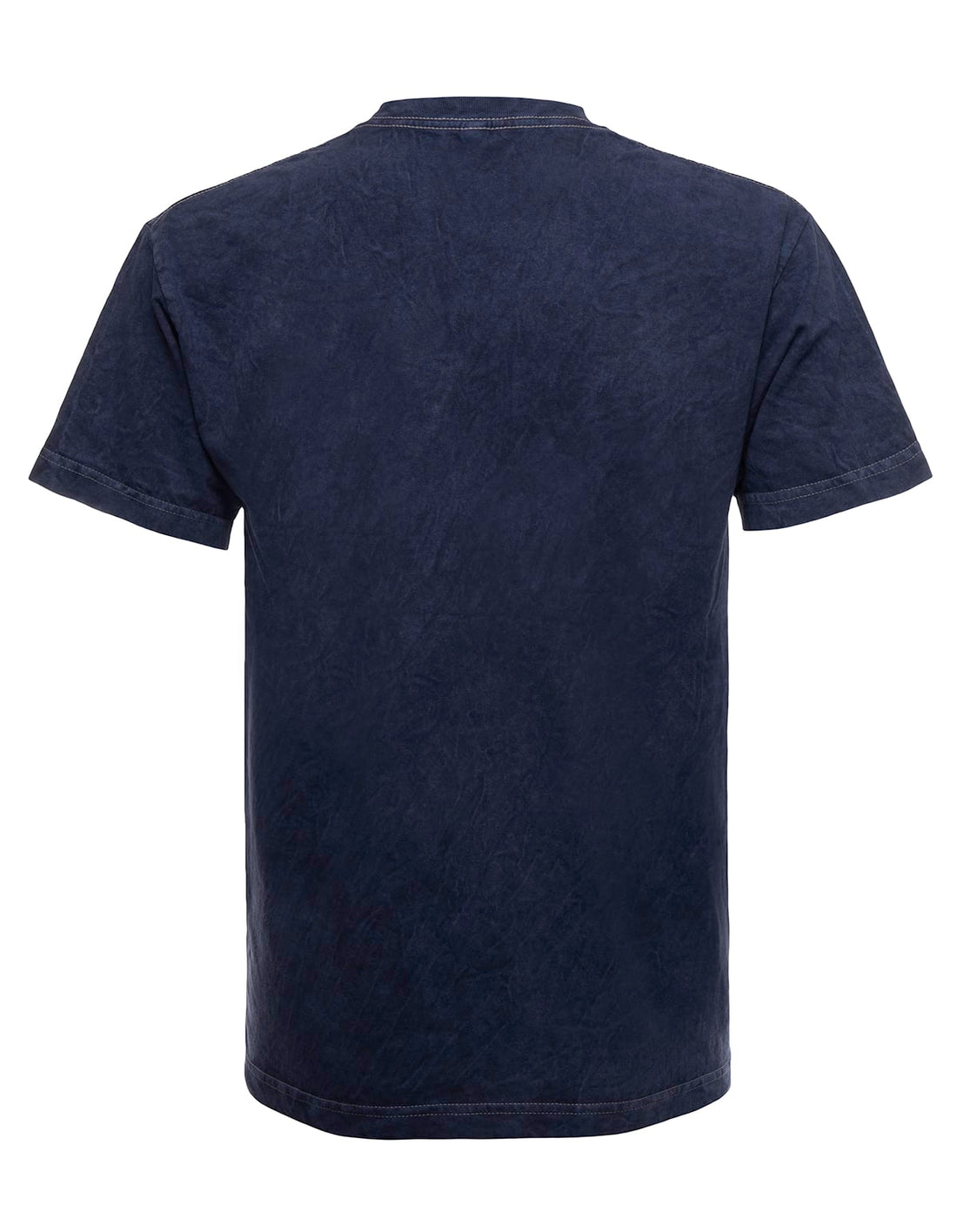 SpectraUSA Mineral Wash Ocean T-shirt shown from the back, featuring a soft, vintage-inspired mineral wash in ocean blue.