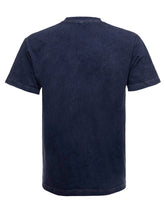 SpectraUSA Mineral Wash Ocean T-shirt shown from the back, featuring a soft, vintage-inspired mineral wash in ocean blue.