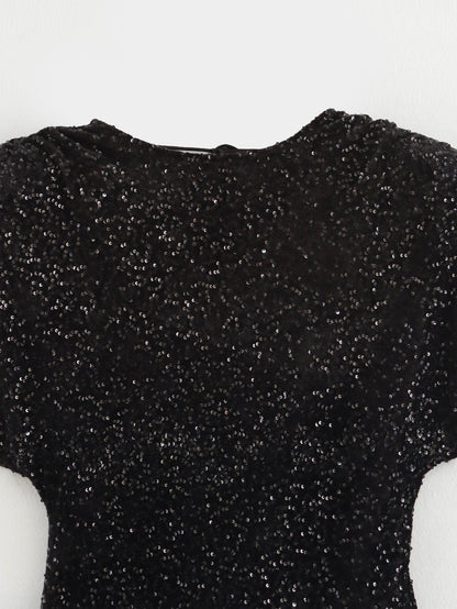 Winter Women Clothing Velvet Texture Sleeveless Back V neck Hip Dress