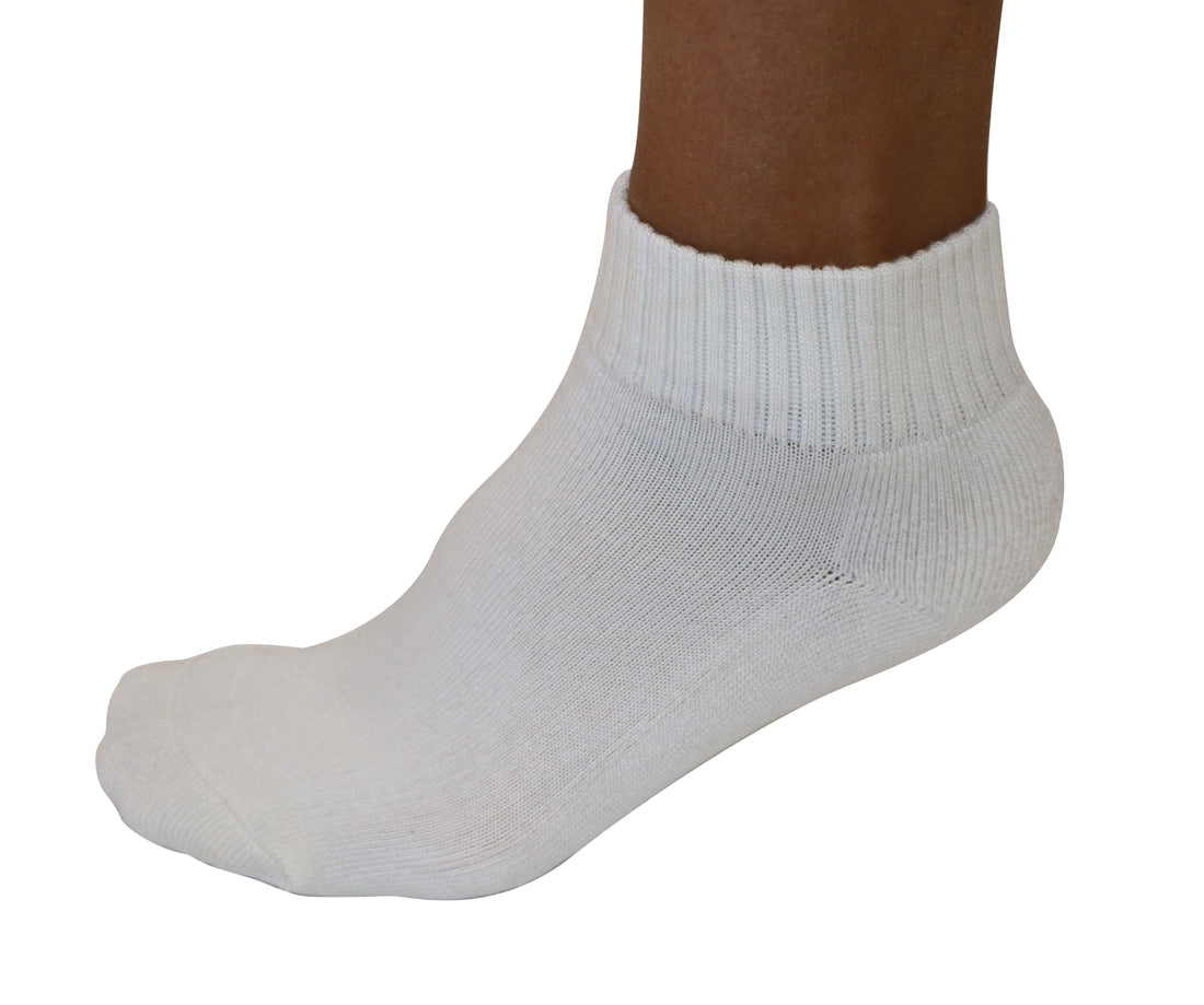 Spun Bamboo 1/4 crew bamboo viscose socks showing soft, breathable fabric and subtle ribbed design for comfortable wear.