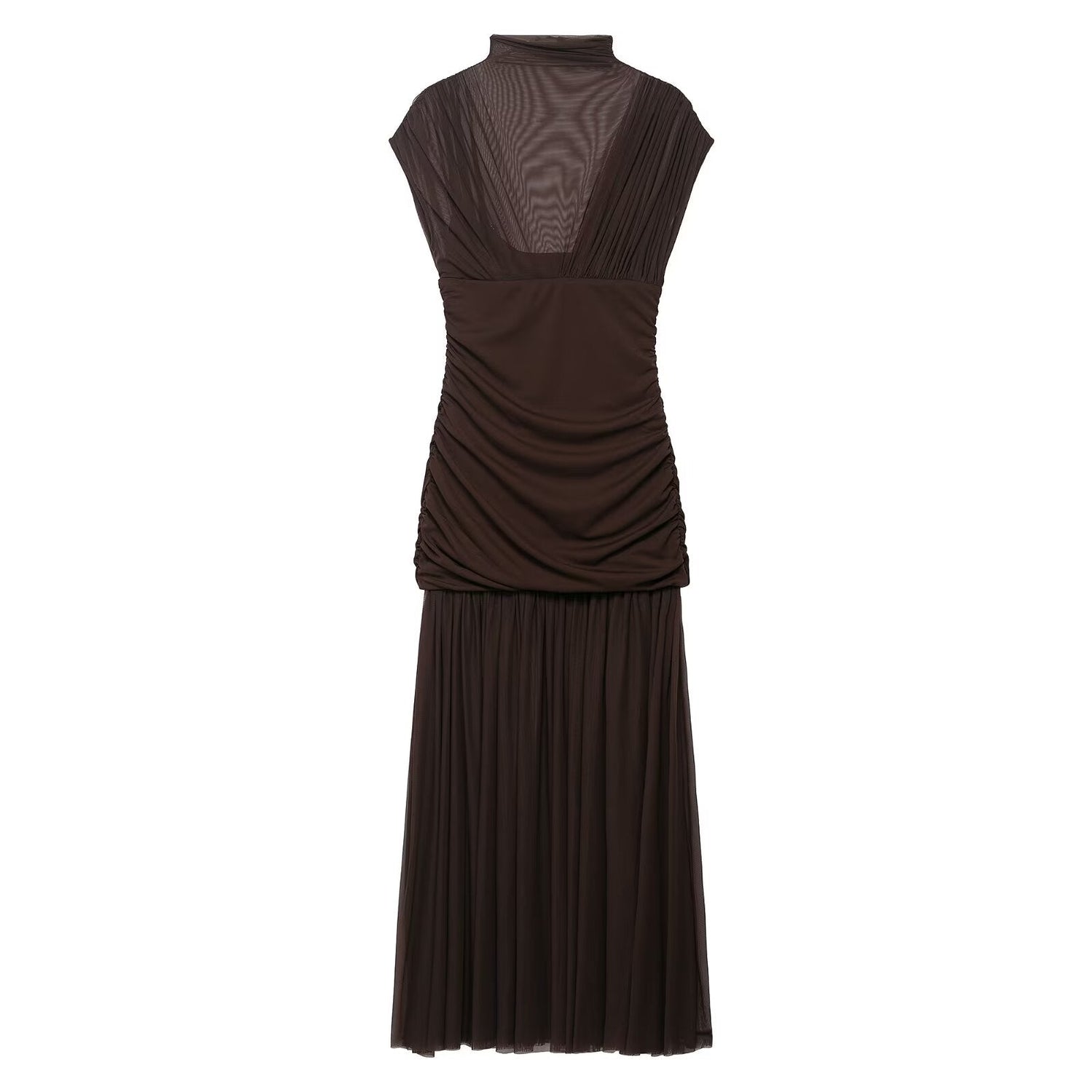 Summer Floral Ribbon Silk Net Stitching Dress