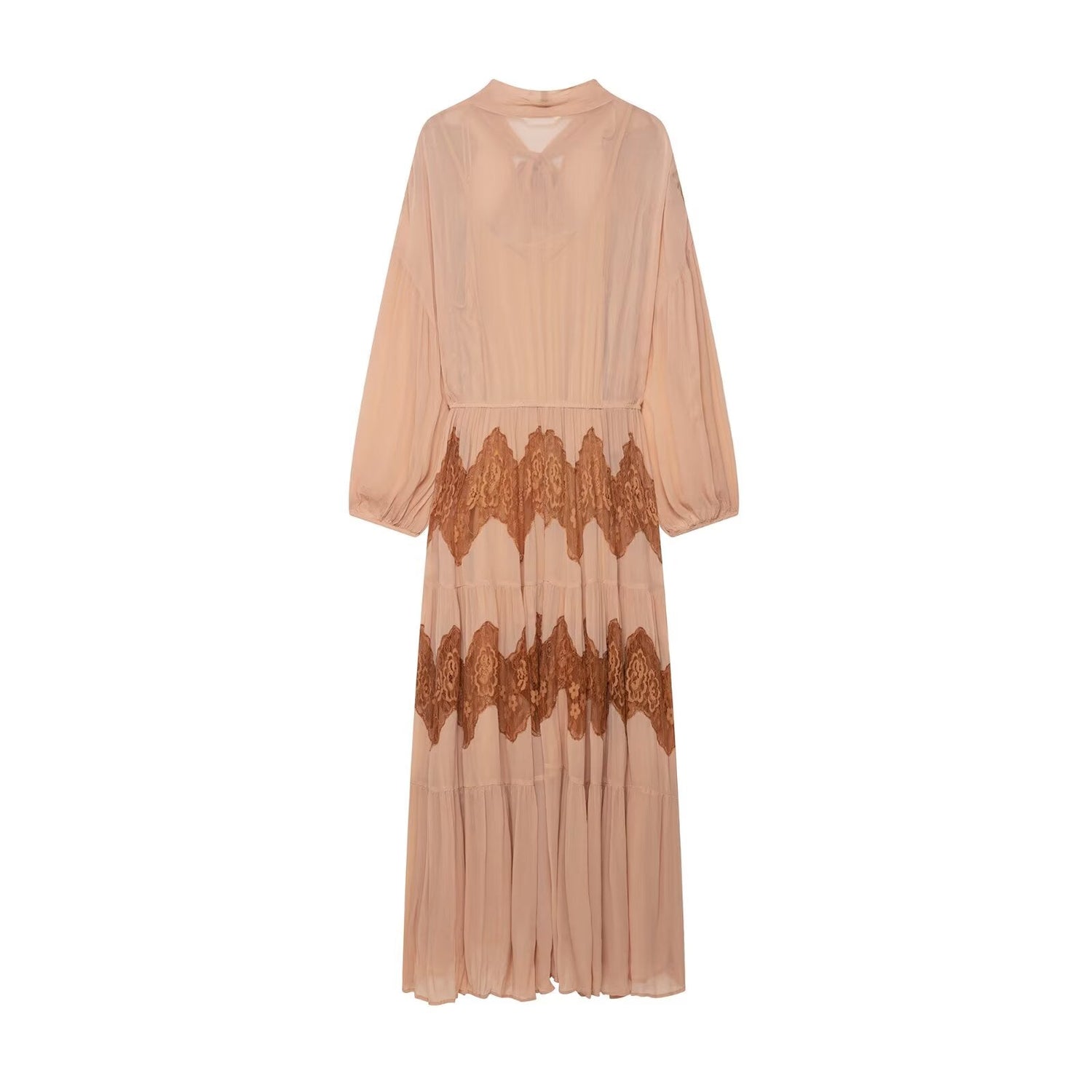 Dress Autumn Graceful Bow Stitching Lace Dress