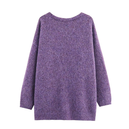 Women Lace Collared Blouse Shoulder Strap Two Piece Knitted Cardigan Set