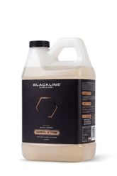 Blackline Car Care BLACKLINE Wheel N Tire Cleaner bottle with label, showcasing the product design and branding.