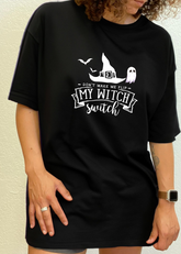 Unisex bamboo viscose organic cotton short sleeve graphic T-shirt with witch design from Spun Bamboo, men&