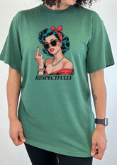 Unisex bamboo cotton graphic T-shirt with a bold middle finger print, mens printed T-shirt by Spun Bamboo.