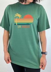 Unisex Los Angeles graphic T-shirt by Spun Bamboo featuring printed design on bamboo viscose and organic cotton fabric.