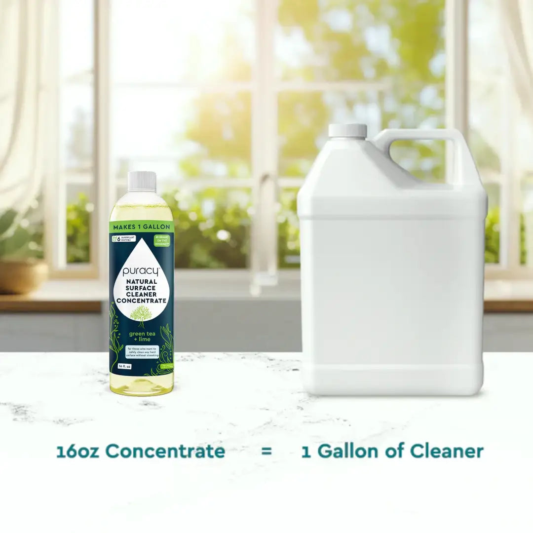 Puracy Everyday Multi-Surface Cleaner in a 16oz spray bottle, designed for cleaning various surfaces around the home.