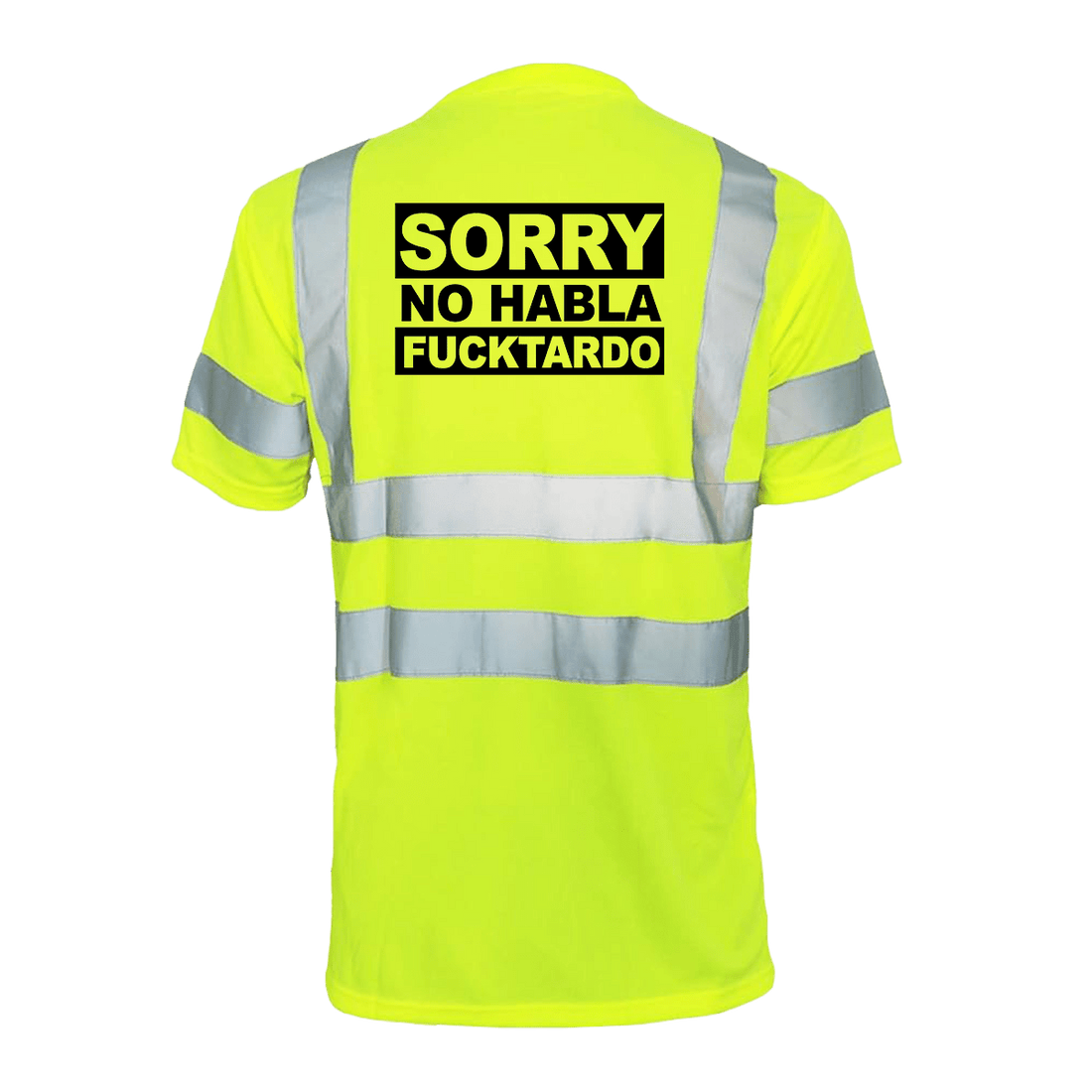 Reflective safety T-shirt from Armed American Supply with high-visibility reflective strips and bold F*cktardo logo.