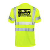 Reflective safety T-shirt from Armed American Supply with high-visibility reflective strips and bold F*cktardo logo.