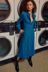 Fitkitty Culture Sunday Stroll denim shirt dress, casual women&