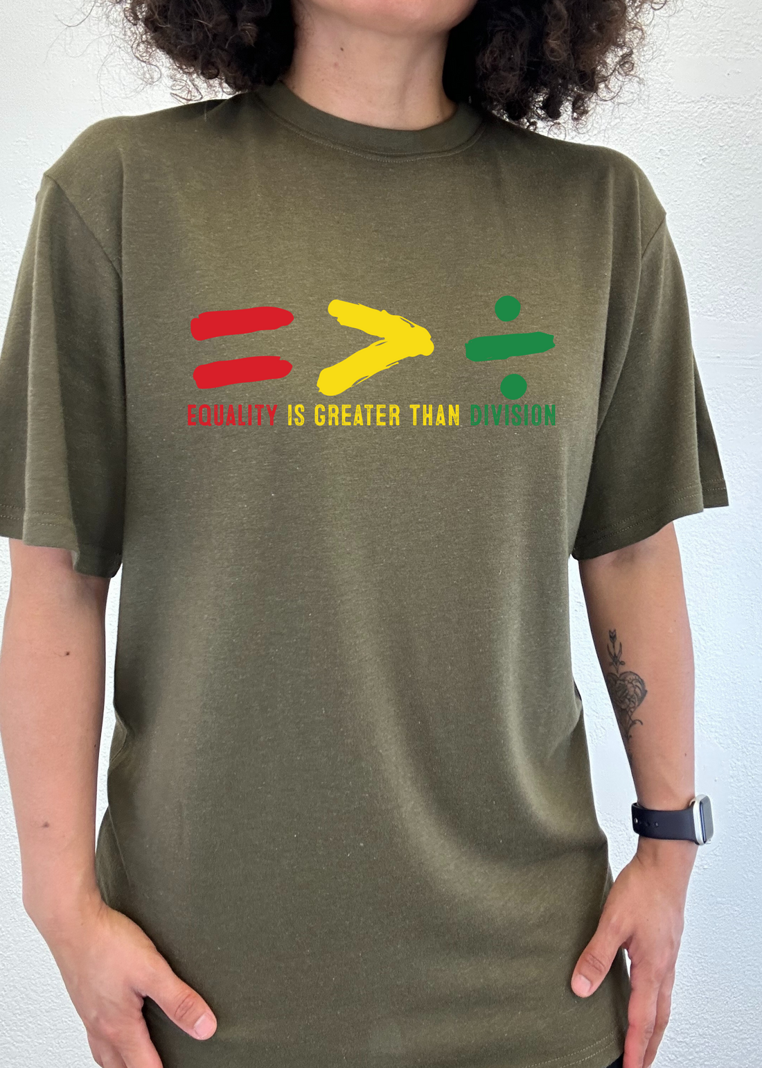 Black History Month unisex bamboo cotton graphic T-shirt for men by Spun Bamboo, featuring bold printed design.