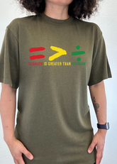 Black History Month unisex bamboo cotton graphic T-shirt for men by Spun Bamboo, featuring bold printed design.