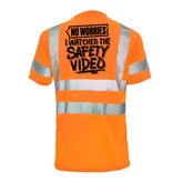 Reflective safety T-shirt from Armed American Supply featuring high-visibility reflective strips for safety in low light conditions