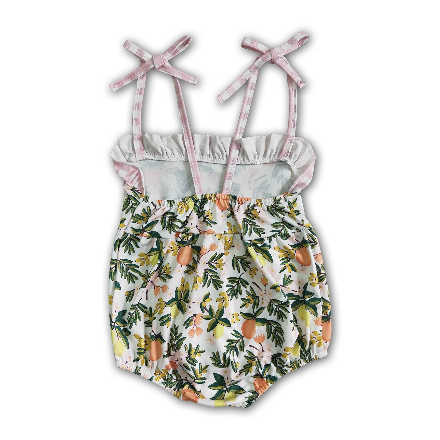 Peach sleeveless baby summer romper