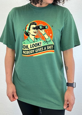 Unisex bamboo and cotton graphic T-shirt for women and men featuring a retro funny design, by Spun Bamboo.