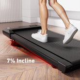 DeerRun Q2 Urban Smart Walking Pad treadmill with incline, remote control, compact design, suitable for home workouts.