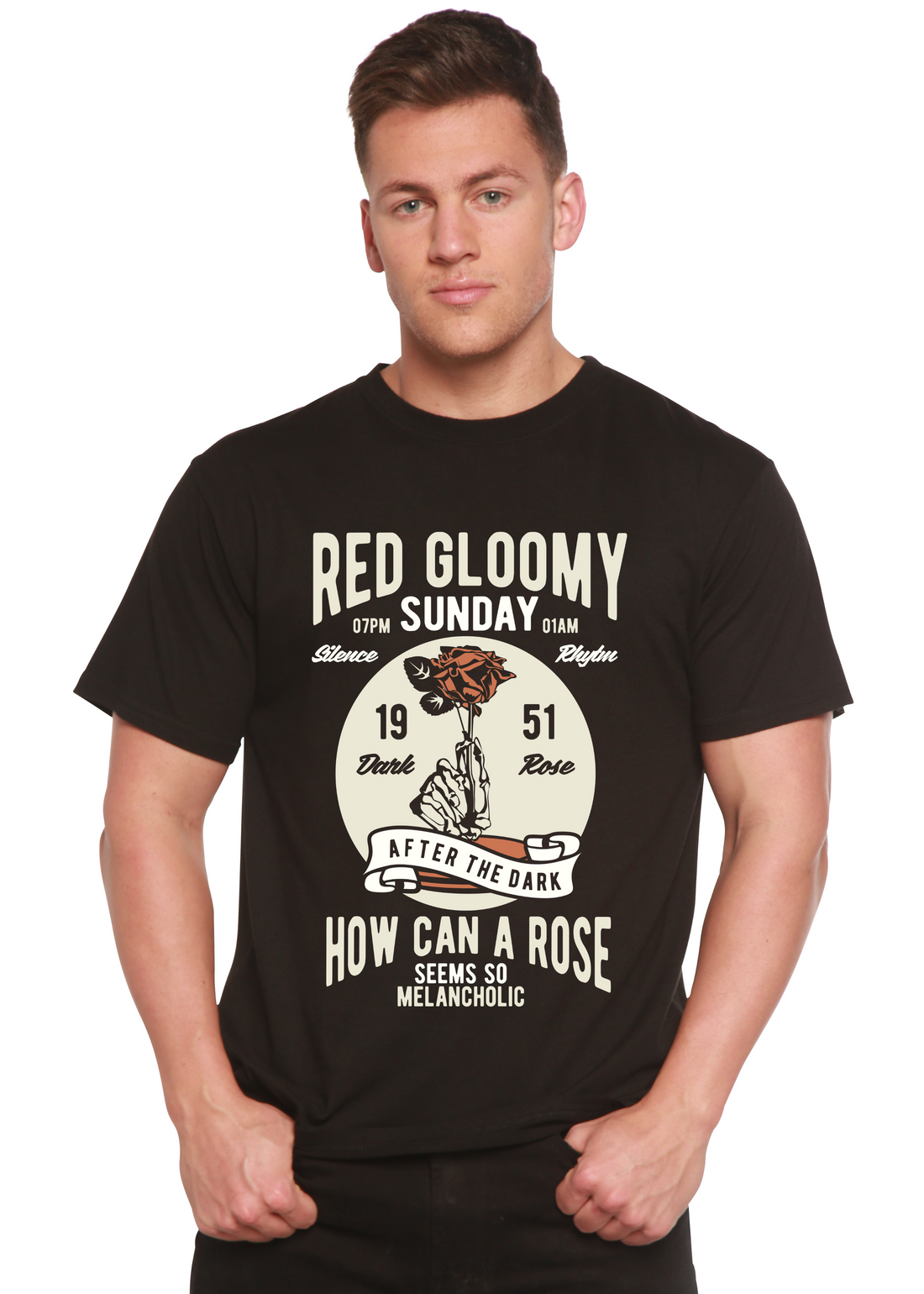 Red Gloomy Spun Bamboo men&