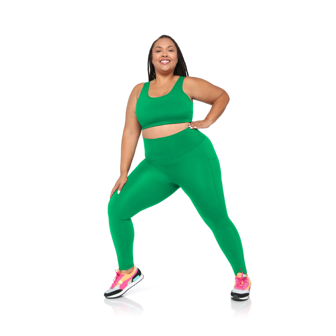 Fitkitty Culture BodyLove high-rise leggings in black, stretchable yoga wear with a sleek, fitted design for women.