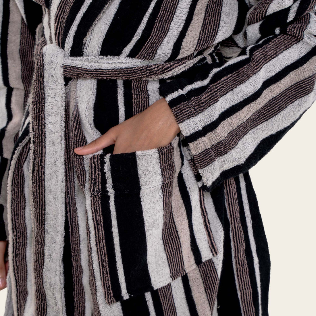 Unisex Ultraplush Australian Cotton Bathrobe by Italic, soft white bathrobe with a cozy hood and tie waist for ultimate comfort.