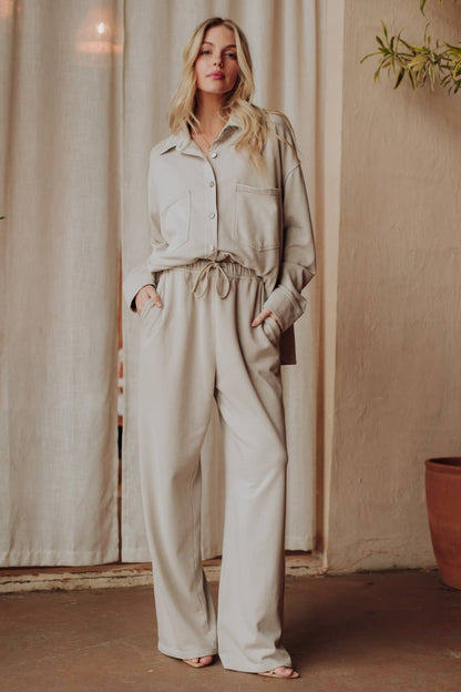 Off Duty Goddess Lounge Pants — Light Gray