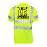 Reflective safety T-shirt by Armed American Supply featuring high-visibility reflective strips for safety and visibility.
